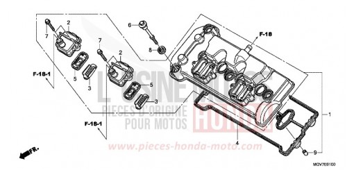 COUVERCLE DE CULASSE CBR600FB de 2011